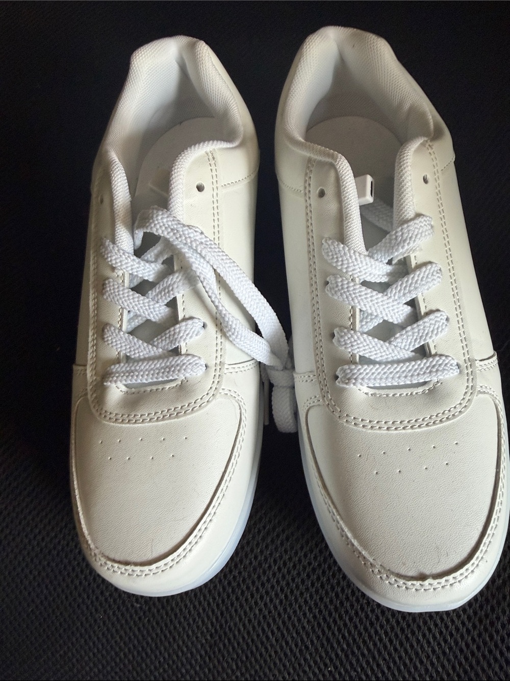 Classic White LIGHT UP Lace-Up Sneakers - Unbranded